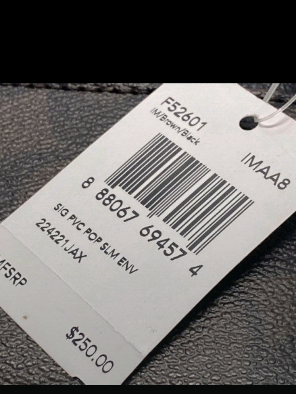 Coach-Signature Pop Slim Envelope Wallet (Brown/Black 🖤🤎) - Picture 3 of 6